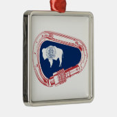 Wyoming Flag Klim Carabiner Metalen Ornament (Rechts)