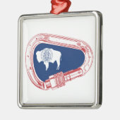 Wyoming Flag Klim Carabiner Metalen Ornament (Links)