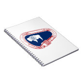 Wyoming Flag Klim Carabiner Notitieboek (Rechterzijde)