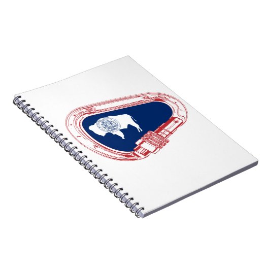 Wyoming Flag Klim Carabiner Notitieboek (Rechterzijde)