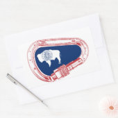 Wyoming Flag Klim Carabiner Rechthoekige Sticker (Envelop)