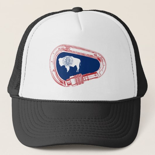 Wyoming Flag Klim Carabiner Trucker Pet (Voorkant)