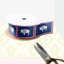 Wyoming Flag lint, Verenigde Staten, Wyoming mode Satijnen Lint