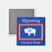 Wyoming Flag Magnet (Voorkant / Achterkant)