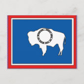 Wyoming Flag Map Briefkaart (Voorkant)