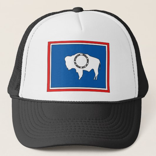 Wyoming Flag Map Trucker Pet (Voorkant)
