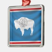 Wyoming Flag Metalen Ornament (Links)