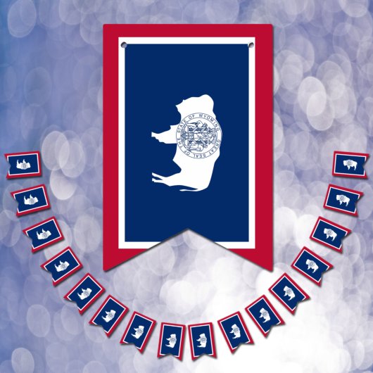 Wyoming Flag Party, bunting Banners / bruiloft