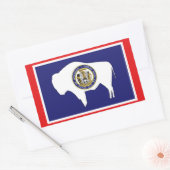 Wyoming Flag Rechthoekige Sticker (Envelop)