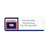 Wyoming Flag Return Address Label (Voorkant)