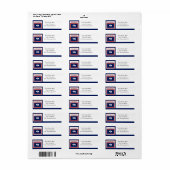 Wyoming Flag Return Address Label (Full Sheet)