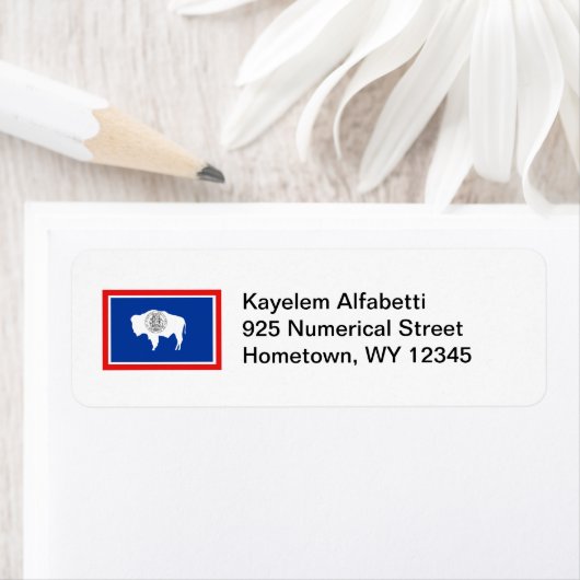 Wyoming Flag Return Address Label (Insitu)