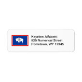 Wyoming Flag Return Address Label (Voorkant)