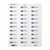 Wyoming Flag Return Address Label (Full Sheet)