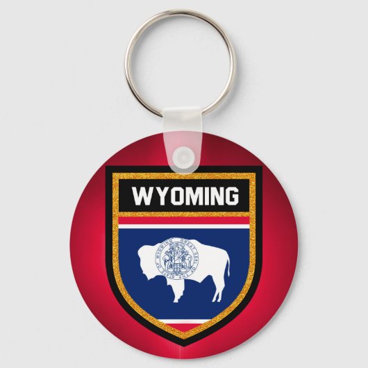 Wyoming Flag Sleutelhanger (Voorkant)