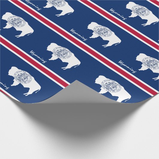 Wyoming Flag & Wyoming giften Amerika/sportliefheb Cadeaupapier (Hoek)