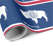 Wyoming Flag & Wyoming giften Amerika/sportliefheb Cadeaupapier (Rol Hoek)