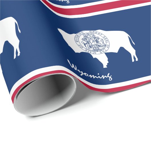 Wyoming Flag & Wyoming giften Amerika/sportliefheb Cadeaupapier (Rol Hoek)