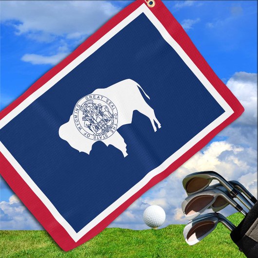 Wyoming Flag & Wyoming State Verenigde Staten golf Golfhanddoek