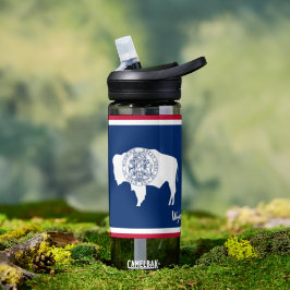 Wyoming-fles, patriottische Wyoming-vlag Waterfles