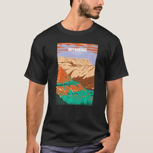 Wyoming Fossil Butte National Monument Adventure C T-shirt (Voorkant)