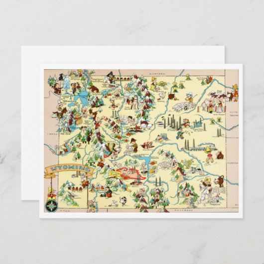 Wyoming Funny Briefkaart (Voorkant / Achterkant)