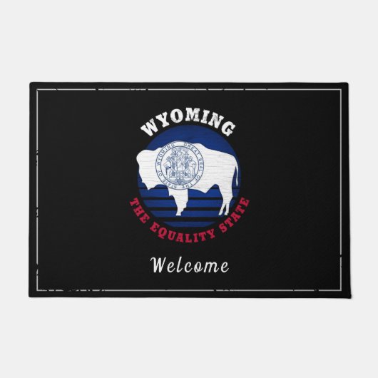 WYOMING GELIJKHEID STAAT VLAG DEURMAT (Voorkant)