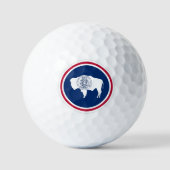 Wyoming Golf Balls, staatsvlag/patriotten Golfballen (Voorkant)