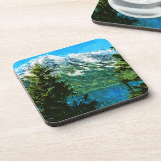 Wyoming Grand Teton Mountains Abstract Drankjes Onderzetter (Linkerzijde)