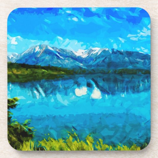 Wyoming Grand Teton Mountains Abstract Drankjes Onderzetter (Voorkant)