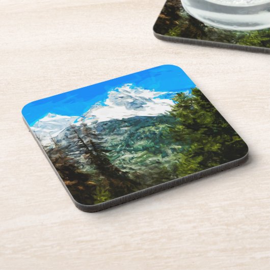 Wyoming Grand Teton Mountains Abstract Drankjes Onderzetter (Linkerzijde)