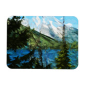 Wyoming Grand Teton Mountains Abstract Magneet (Horizontaal)