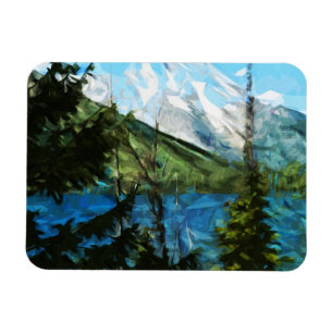 Wyoming Grand Teton Mountains Abstract Magneet