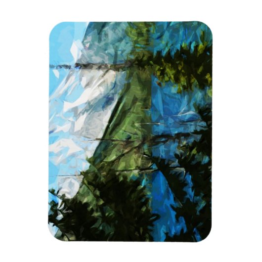 Wyoming Grand Teton Mountains Abstract Magneet (Verticaal)