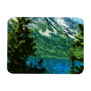 Wyoming Grand Teton Mountains Abstract Magneet