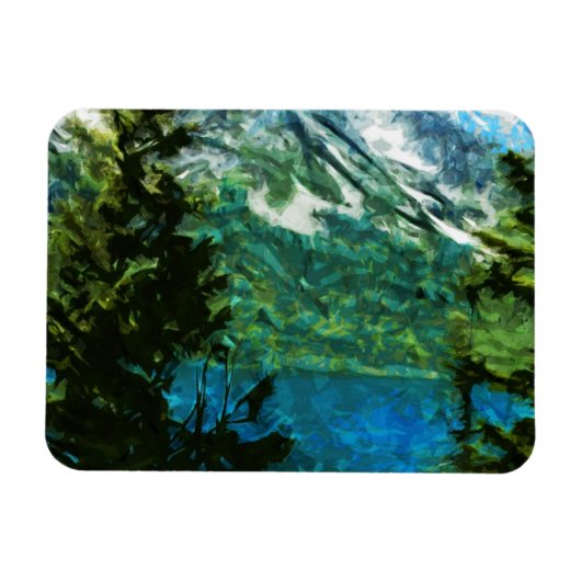 Wyoming Grand Teton Mountains Abstract Magneet (Horizontaal)