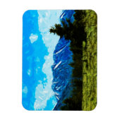 Wyoming Grand Teton Mountains Abstract Magneet (Verticaal)