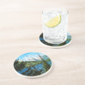 Wyoming Grand Teton Mountains Abstract Zandsteen Onderzetter (Zijkant)