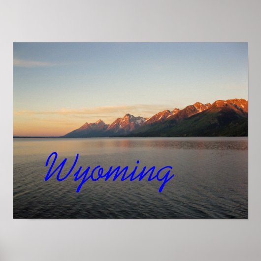 Wyoming Grand Teton Mountains Poster (Voorkant)