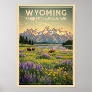 Wyoming Grand Teton Nationaal Park V03 Poster