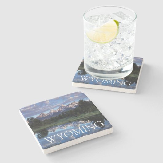 Wyoming, Grand Teton National Park 4 Stenen Onderzetter (Zijkant)