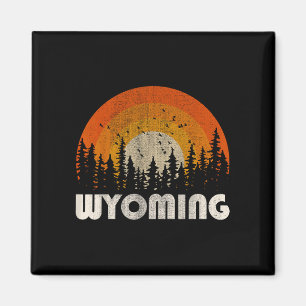 Wyoming - grappige natuur vintage wandelen 60s 70s magneet