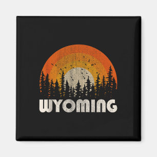 Wyoming - grappige natuur vintage wandelen 60s 70s magneet