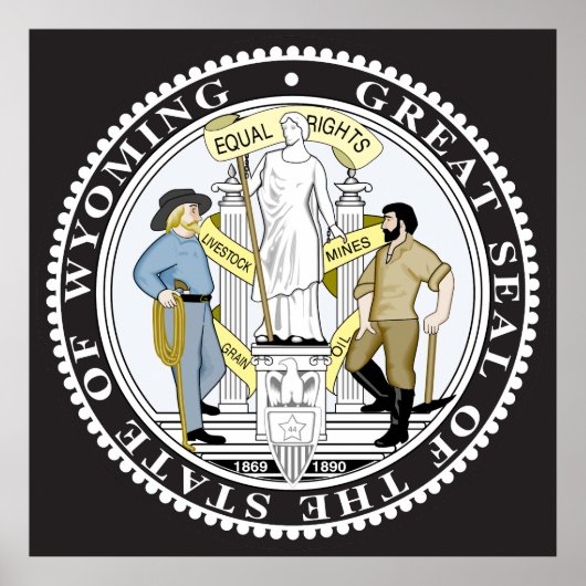 Wyoming Great Seal Poster (Voorkant)