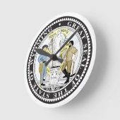 Wyoming Great Seal Ronde Klok (Hoek)