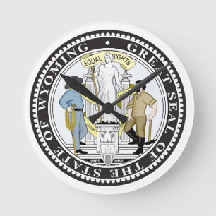 Wyoming Great Seal Ronde Klok