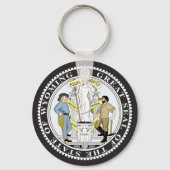 Wyoming Great Seal Sleutelhanger (Voorkant)