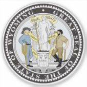 Wyoming Great Seal Sticker (Voorkant)