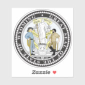Wyoming Great Seal Sticker (Vel)