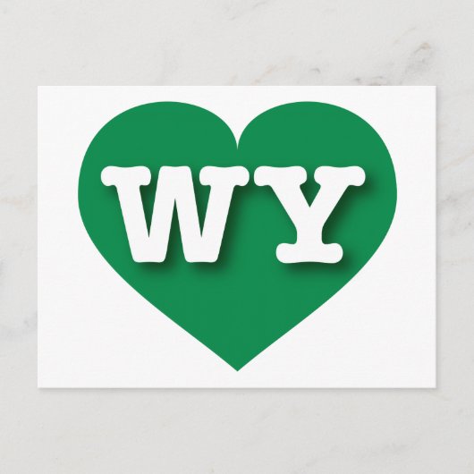 Wyoming Green Heart - Ik hou van WY Briefkaart (Voorkant)